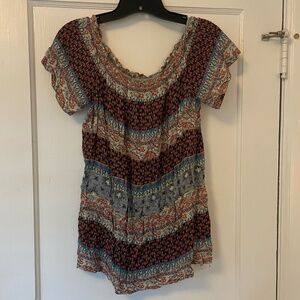 Women's Aldo Martins (Cap Juluca A New Story) Multi Color Boho Top, size Medium